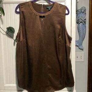 Lauren Ralph Lauren Brown Sleeveless Top
